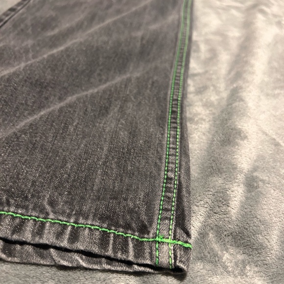 Green Stitching Denim Y2K Streetwear Size 34w 50$ - Picture 5 of 5